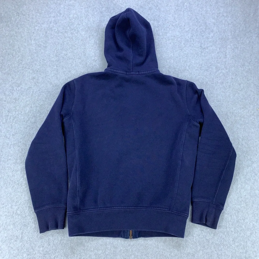 Polo Ralph Lauren Full Zip Hoodie Men Small Navy Blue Yellow Pony Fleece Classic